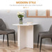 White 4 Seater Drop Leaf Dining Table Space Saving Design by HOMCOM