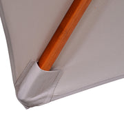 Grey 3 x 3m Garden Umbrella Large Outdoor Parasol with Double Tier Canopy by Outsunny