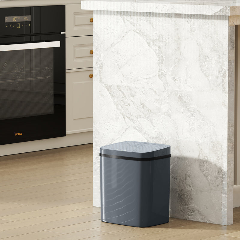 15L Automatic Sensor Bin Touch Free Waste Solution For Kitchen Or Bathroom Grey AOSOM