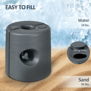 Outsunny HDPE Tent Weights Set of 4, Canopy Weights, Fill with Water or Sand, 48KG Outsunny