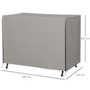 Grey Three Seater Swing Chair Protective Cover 205 x 124cm by Outsunny