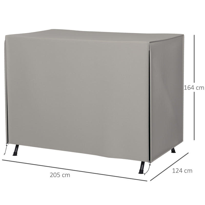 Grey Three Seater Swing Chair Protective Cover 205 x 124cm by Outsunny