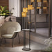 Boho Rattan Floor Lamp with Shelf 3 Light Solar Powered Waterproof IP44 by Outsunny