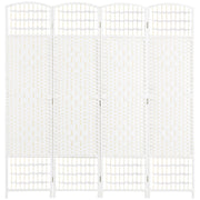4 Panel Folding Room Divider Privacy Screen for Home or Office Use Freestanding, White