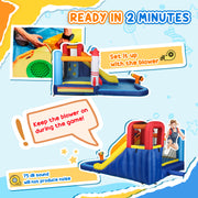 5 in 1 Kids Bouncy Castle with Water Slide Splash Pool and Blower by Outsunny AOSOM