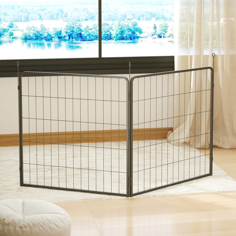 2 Piece Dog Pen Expansion Pack for 80cm High Pet Playpen with 3 Stakes for Small and Medium Dogs by PawHut