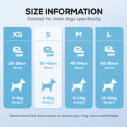 Disposable Dog Nappies for Small Male Dogs Prevent Leaks and Messes Pack of 48 White Pawhut