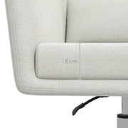 Modern Swivel Accent Chair with Adjustable Height and Cushion for Lounge or Bedroom, Cream White