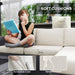 5 Piece Rattan Garden Lounge Set with Gas Fire Pit Table and Footstool Black by Outsunny