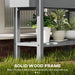 Grey Wooden Two Tier Raised Garden Planter for Flowers and Herbs by Outsunny