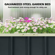 Raised Garden Bed for Easy and Safe Home Planting with Tool-Free Assembly, Dark Grey Outsunny