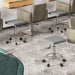 Grey Adjustable PU Leather Rolling Stool with Swivel and Wheels by HOMCOM