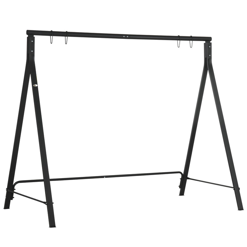 Black Steel Garden Swing Frame Only