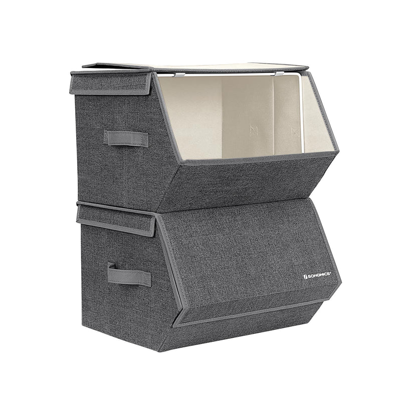 Top box with its lid lifted showing the pale lined interior and the side carry handle