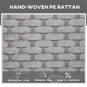 3pc Rattan Sun Lounger Set, Grey