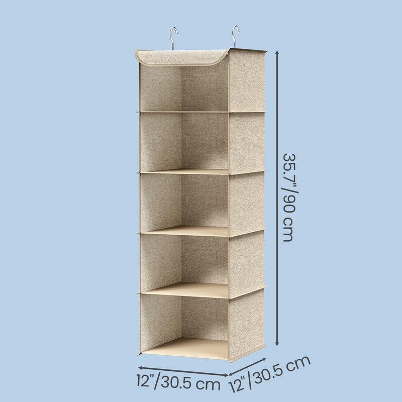 Labelled dimensions diagram showing each organiser at 30 x 30 x 90 cm, W x D x H