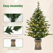 Easy assembly panel showing shapeable branches, sectioned design and detachable pot base