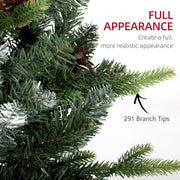 3ft set Christmas tree full appearance panel showing 291 branch tips
