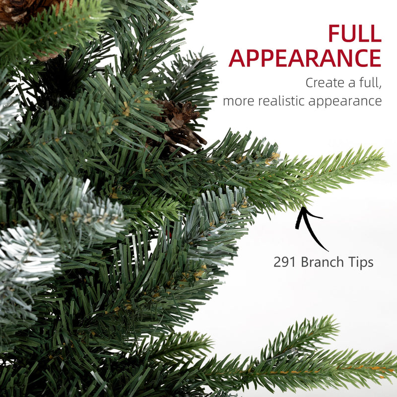 3ft set Christmas tree full appearance panel showing 291 branch tips