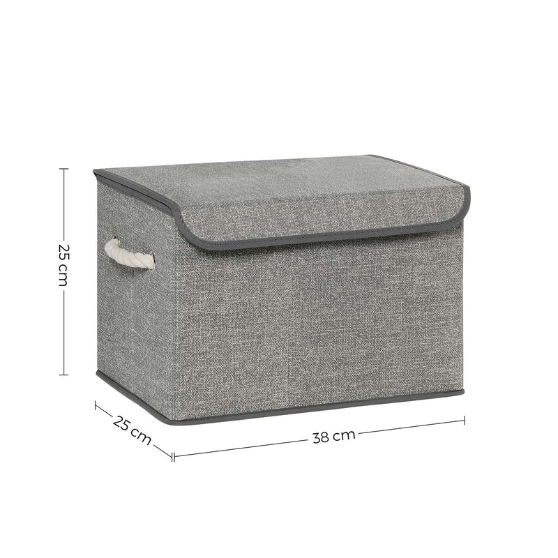 Assembly steps for the fabric storage box, bottom board and handles