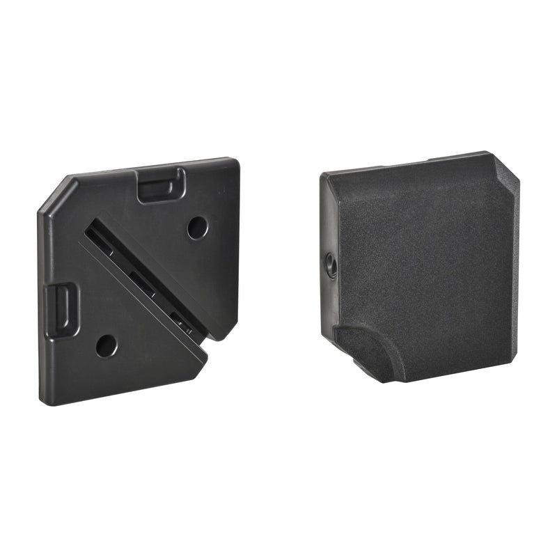 Single base weight piece shown from above and underneath, showing the interlocking slot design