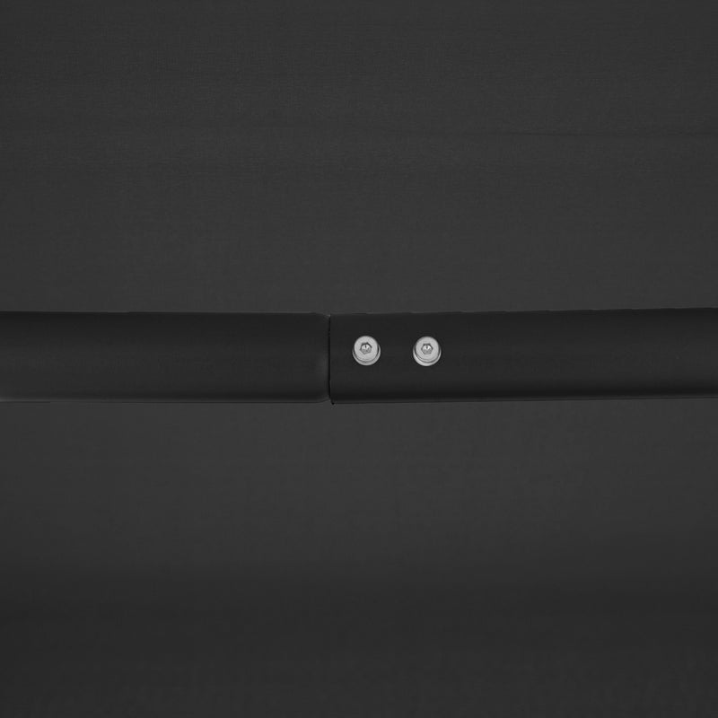 Black Three Seater Garden Swing Chair With Adjustable Canopy For Shaded Outdoor Comfort