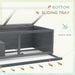 Grey Wooden Hamster Cage with Sliding Tray and Openable Top for Syrian Hamsters by PawHut