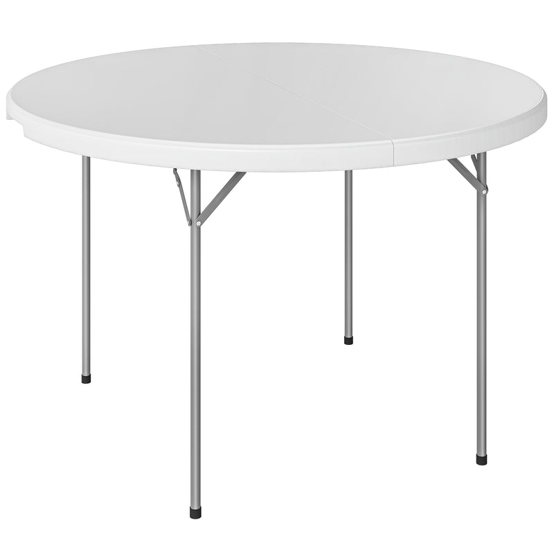 Folding Outdoor Dining Table for Barbecues and Picnics Water Resistant White