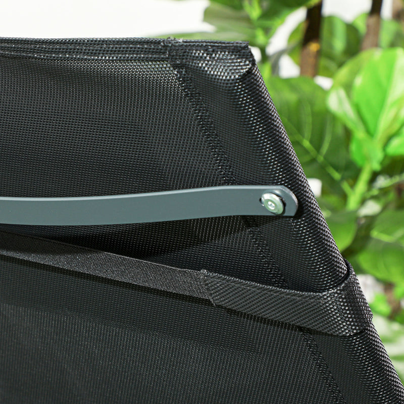 Zero Gravity Rocking Garden Chair with Pillow and Steel Frame for Outdoor Relaxing Black