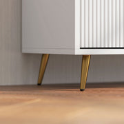 White TV Stand Cabinet for TVs up to 55 Inches with Shelves and Storage by HOMCOM