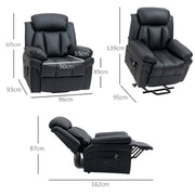 Electric Riser Recliner Armchair With Remote for Elderly Comfort and Support Black