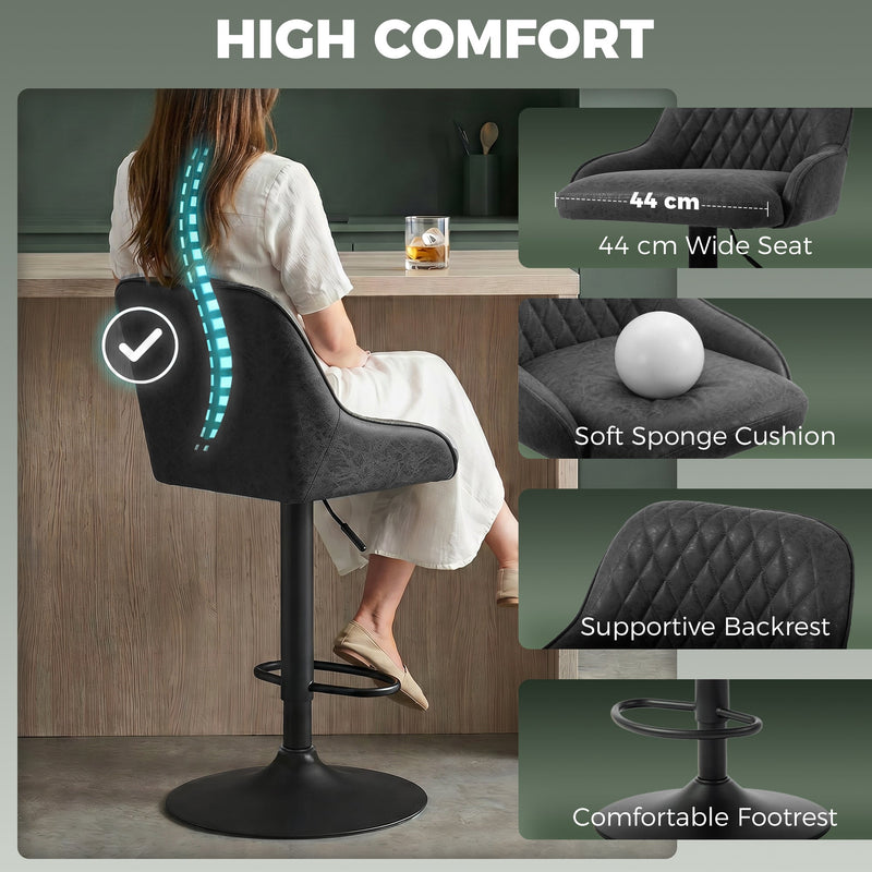Adjustable bar stools - Black