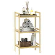 Three Tier Bamboo Storage Shelf Adjustable Freestanding Organiser Unit by HOMCOM