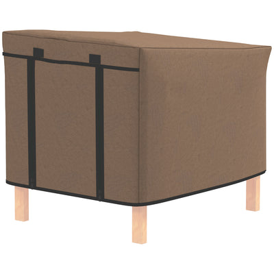 Waterproof Rabbit Hutch Cover Fits X-D2-0047 and Similar Models Brown by PawHut