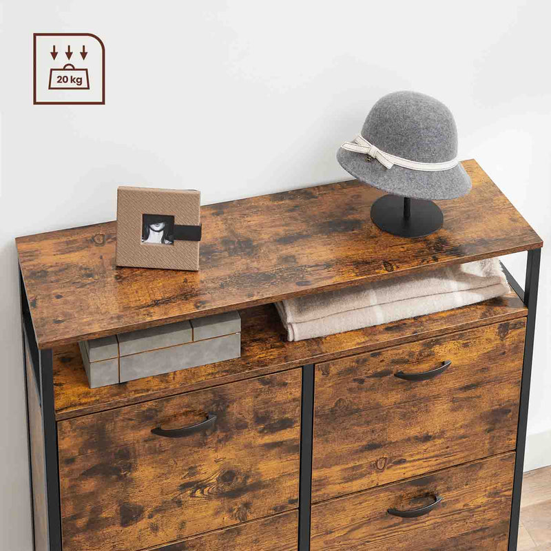Icon showing the open top shelf carries up to 20 kg, with a hat and box placed on it