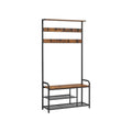 VASAGLE Industrial Coat Rack with Shoe Bench - for clutter free hallways
