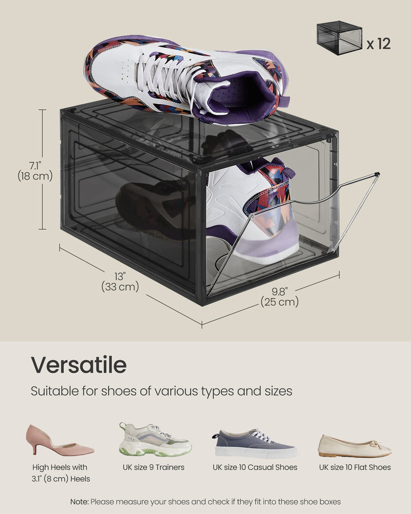 Shoe storage box dimensions diagram