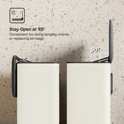 8L Hanging Kitchen Bin with Lid and Removable Inner Bucket for Cabinet or Under Sink, Grey