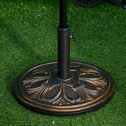 Bronze Round 13kg Garden Parasol Base Weight Stand Ideal for Outdoor Umbrella Stability