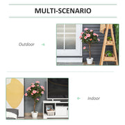 Set of 2 Pink Rose Artificial Plants in Pots 90cm Tall for Indoor and Outdoor Decor