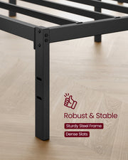 Close-up of steel leg and bolted joint, sturdy steel frame detail