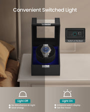 Watch winder box dimensions diagram, 12.2 x 12.9 x 15.9 cm