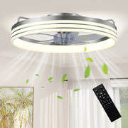 Smart Ceiling Fan With Adjustable Light and App Control for Year Round Home Comfort Silver Tone AOSOM