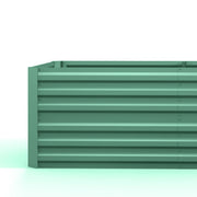 Galvanised Steel Raised Garden Bed With Reinforced Frame For Outdoor Planting Light Green AOSOM