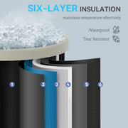 Black 210L Portable Ice Bath Tub for Cold Water Therapy and Recovery by SPORTNOW