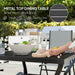 Five Piece Steel Frame Patio Set with Table and Chairs Grey and Black by Outsunny