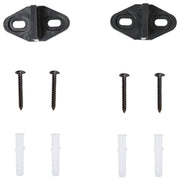 Floor guides, tapping screws and white wall plugs supplied with the track kit