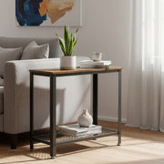 Vasagle side table styled as a bedside table