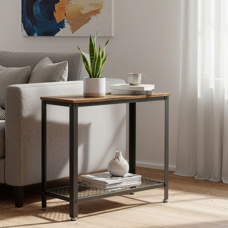 Vasagle side table styled as a bedside table