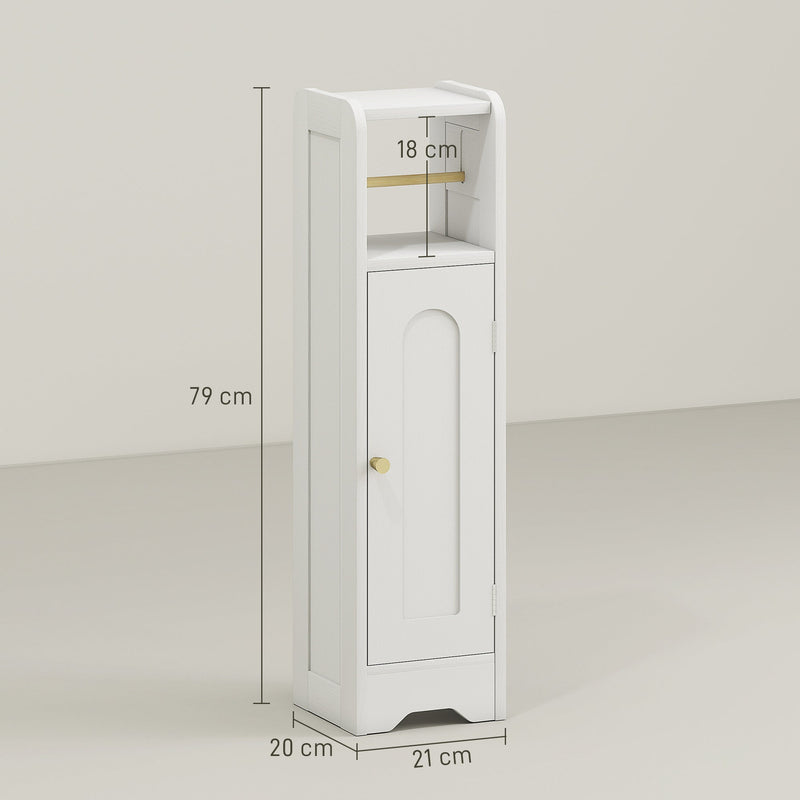Dimension diagram of the bathroom cabinet: 79 cm height, 21 cm width, 20 cm depth